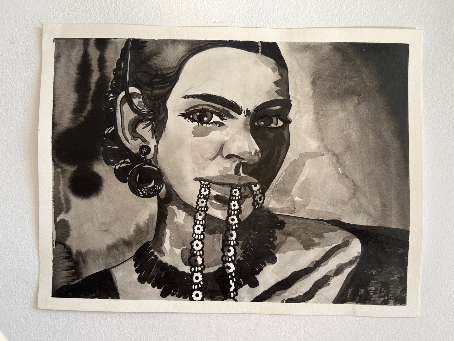 FRIDA | A4-size ink portrait of Frida Kahlo