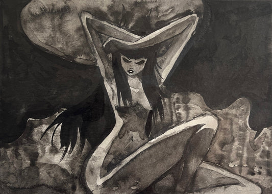 DEMONIO FLOR | A4-size One Piece ink painting